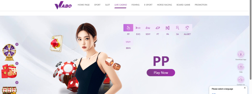 wabo casino live games