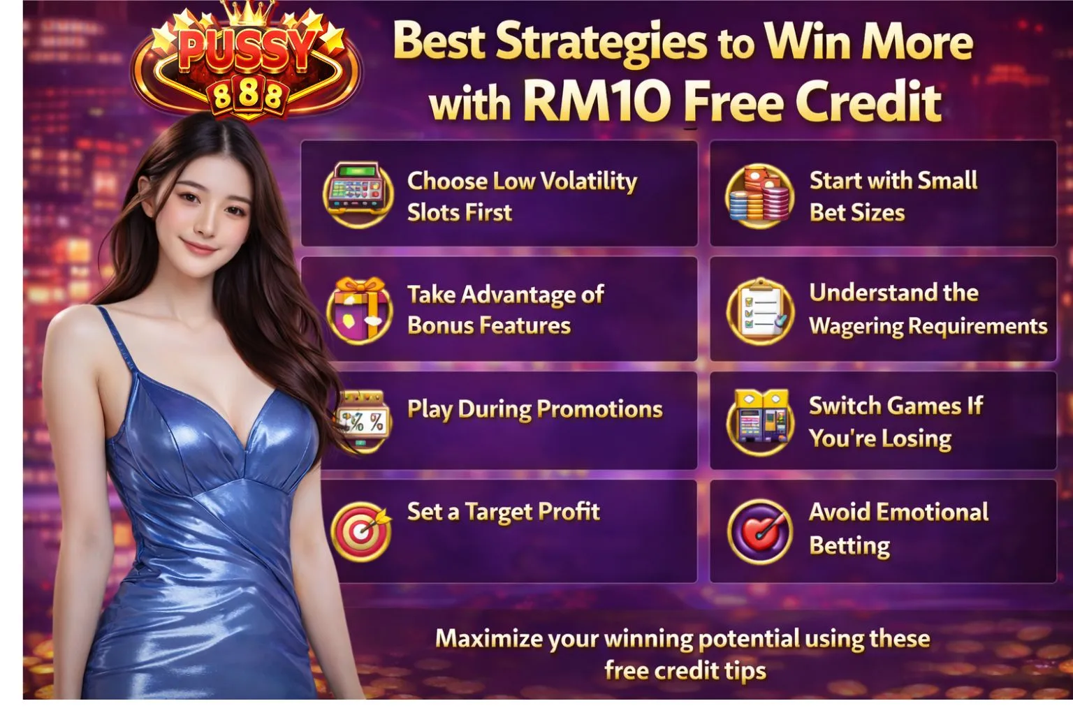 Pussy888 Free Credit RM10 - Strategies